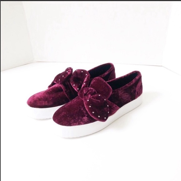 Rebecca Minkoff Stacey Velvet Slip Ons Sneakers - Picture 6 of 7